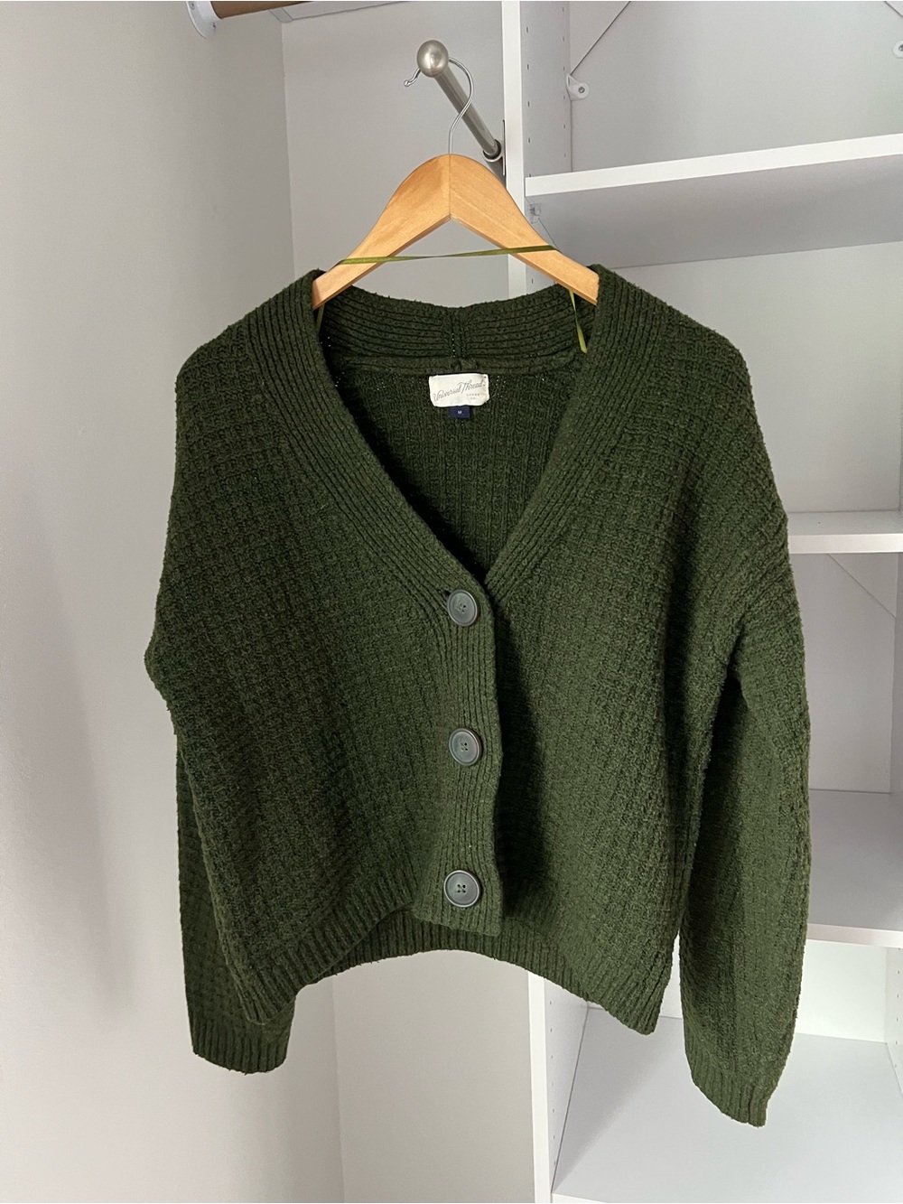 Universal Thread Olive Green Chunky Button Cardigan